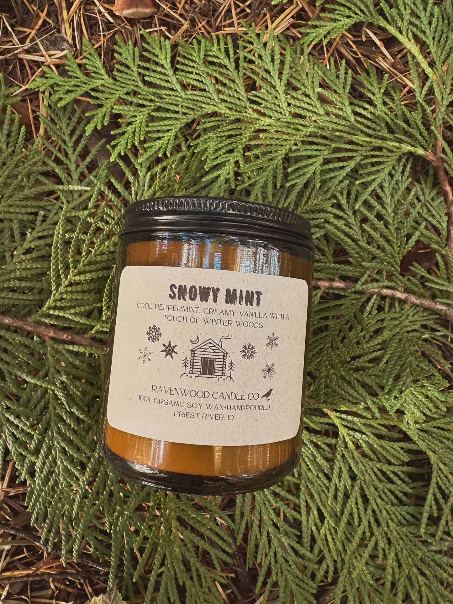 Snowy Mint Soy Candle 7 oz