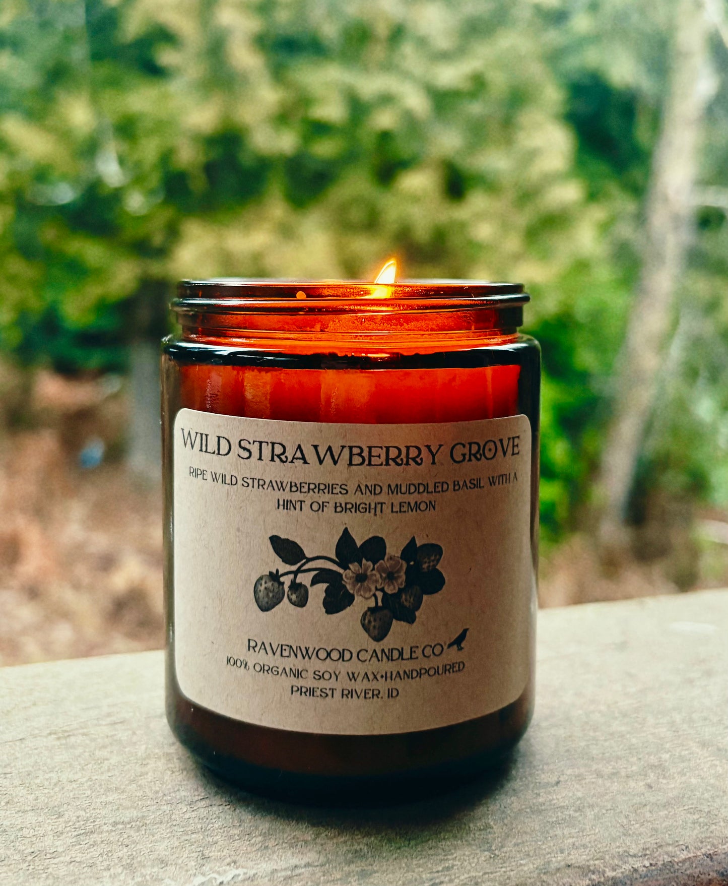 Wild Strawberry Grove Soy Candle 7oz.