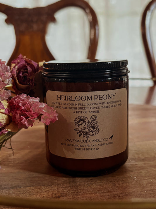Heirloom Peony Soy Candle 7oz.